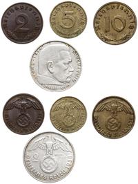 zestaw monet 1938, 2 fenigi (Monachium), 5 fenig