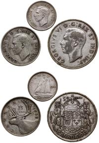 lot 3 monet 1943, Ottawa, 10, 25 oraz 50 centów,