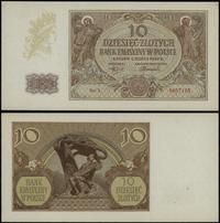 10 złotych 1.03.1940, seria L, numeracja 4867185