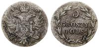5 groszy 1818 IB, Warszawa, moneta wytrawiona, B
