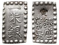 1 Shu srebrne okres Kaei bez daty (1853-1865), s