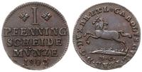 1 fenig 1803 MC, miedź, ładnie zachowana moneta,