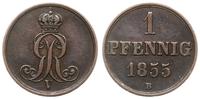 Niemcy, 1 fenig, 1855 B