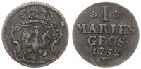 Niemcy, 1 grosz maryjny, 1752 F