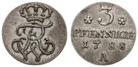 Niemcy, 3 fenigi, 1788 A