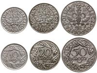 zestaw 3 monet 1923, Warszawa, w skład zestawu w