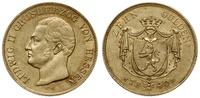 10 guldenów 1840 HR, Darmstadt, złoto 6.73 g, ba