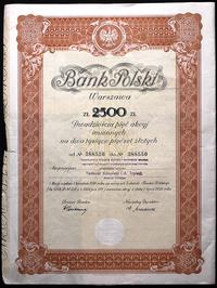 25 akcji na 2500 złotych 1.04.1934, Bank Polski,