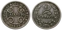 2 centavos 1921, Bogota, miedzionikiel, KM L10