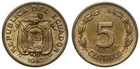 5 centavos 1942, mosiądz aluminiowy, KM 75a