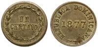 1 centavo 1877, mosiądz aluminiowy, KM 3