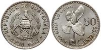 50 centavos 1963, Gwatemala, srebro próby '720',