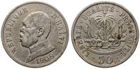 50 centimes 1908, Waterbury, miedzionikiel, KM 5