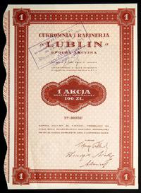 1 akcja po 100 złotych 1925, Cukrownia i Rafiner