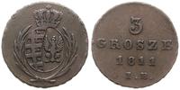 3 grosze polskie 1811 IB, Warszawa, data szeroko