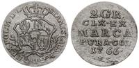 półzłotek (2 grosze) 1766 FS, Warszawa, odmiana 
