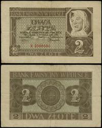 2 złote 1.03.1940, seria B, numeracja 2366580, w