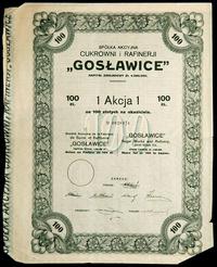 akcja na 100 złotych 1925, Spółka akcyjna Cukrow