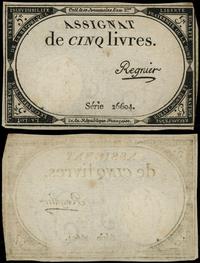Francja, asygnata na 5 liwrów, (31.10.1793)