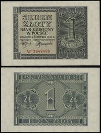 1 złoty 1.08.1941, seria AF, numeracja 3648486, 
