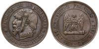 Francja, medal satyryczny wykonany na krążku 5 centimów