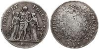 Francja, 5 franków, 4 L'AN (1795-1796)/A