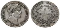 1 frank AN 12 (1803-1804), Paryż, srebro 4.93 g,