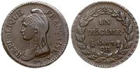 Francja, 10 centimów (un décime), L'AN 7 (1798-1799) BB