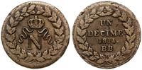 Francja, 10 centimów (un décime), 1814 BB