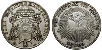 scudo 1846 R, Rzym, Aw: Baldachim i dwa skrzyżow