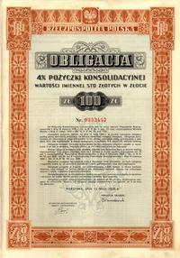 100 złotych- obligacja 4 %  pożyczki konsolidacy