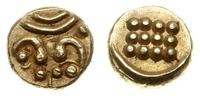 fanam XIX wiek, złoto 0.34 g, 5.7 mm, ładnie zac