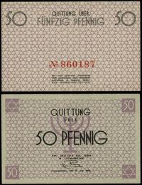 50 fenigów 15.05.1940, numeracja 860187 w kolorz
