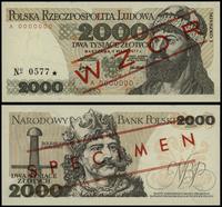 2.000 złotych 1.05.1977, czerwone ukośne "WZÓR" 