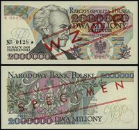 2.000.000 złotych 14.08.1992, czerwone ukośne "W