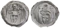 brakteat ok. 1247–1258, Długowłosa postać rycerz