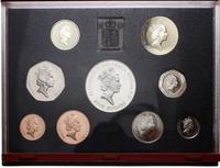 Wielka Brytania, zestaw monet na pamiątkę 25. rocznicy wprowadzenia dziesiętnego systemu pieniężnego, 1996