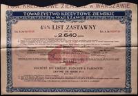 4 1/2 % list zastawny na 2640 złotych 28.10.1935