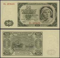50 złotych 1.07.1948, seria EL, numeracja 497842