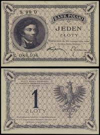 1 złoty 28.02.1919, seria 99D, numeracja 086406,
