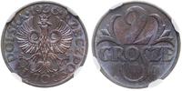 2 grosze 1936, Warszawa, pięknie zachowana monet