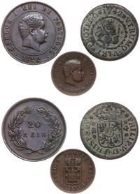 lot 3 monet, 4 maravedi z roku 1742 (Filip V - H