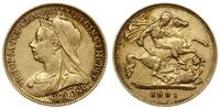 1/2 funta 1901, Londyn, złoto 3.97 g, Fr. 397, S