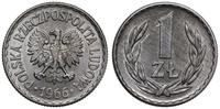 1 złoty 1966, Warszawa, aluminium, rzadki roczni