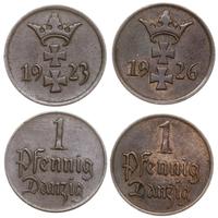 Polska, zestaw: 2 x 1 fenig, 1923, 1926