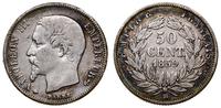 50 centymów 1859 BB, Strasburg, srebro próby '90