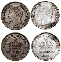zestaw 2 x 20 centymów 1867, w skład zestawu wch