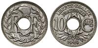 10 centymów 1919, Paryż, miedzionikiel, KM 866a