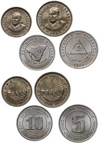 lot 4 monet, 5 centavos 1965 I 1974 oraz 10 cent