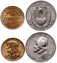 lot 2 monet 1968, 1 centesimo oraz 1/4 balboa, b